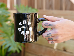 Try Hard Coffee - Black Diner Mug